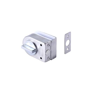 China Hot Sale Commercial Safe Frameless Security Glass Stainless Steel Key Glass Door Lock for sale