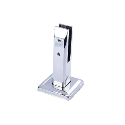 China Modern Hot Sale Stainless Steel Base Plated Square Glass Adjustable Spit For Glass Fence Pool Fencing Glass Spit for sale