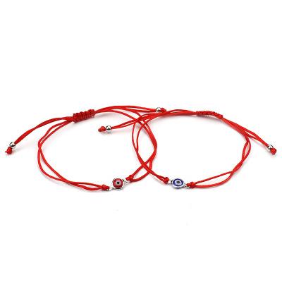 China 2021 New Couples Adjustable Lead Free Nickel Free Turkish Jewelry Eye Bracelet Braided Red Rope Lucky Evil Eye Blue Bracelet for sale