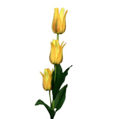 China Home Decorative Flower Tulip Artificial Flower Factory Sale Contact Various Tulips Natural White Silk Flowers Bouquets for sale