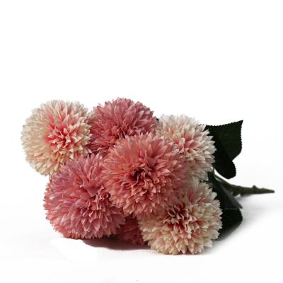 China Large Home Flowers For Wedding Decoration Chrysanthemum Artificial Silk Flower Bouquet for sale