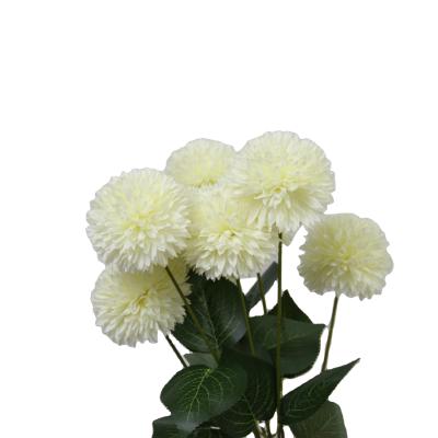 China New Design Artificial Flower Home Bouquet Silk Ball Chrysanthemum Hydrangea For Home Wedding Decoration for sale