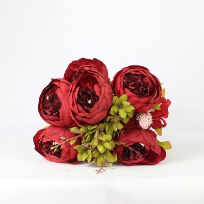 China Peony Home Artificial Silk Flower Artificial Flowers For Home Decor for sale