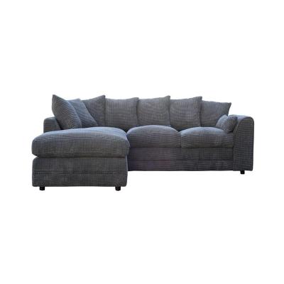 China Other Large Modern Gray L Shape Sectional Couch , Modular Fabric Corner Couch for sale