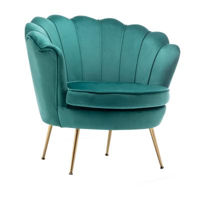 China Other Leg Love Chair Gold Sofa , Green Velvet Vintage Sofa Chairs For Sale for sale