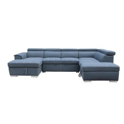 China Convertible Large Capacity Corner Sofa , Sectional Sofa Set With Storage Boxes for sale