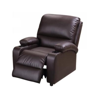 China Other designs luxury modern simple black faux leather factory sale living room recliner sofa chair for sale