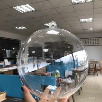 China Christmas Present Box Decorations PS Bauble Bauble Clear Clear Ornament Plastic Open Box Decoration for sale