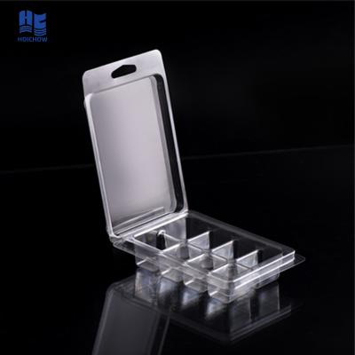 China Disposable Toy Customized Clear Wax Melts Pet Clamshell Plastic Packaging for sale