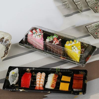 China Disposable Plastic Transparent PP PVC PET Blister Packing Tray Box For Sushi Clear Container Blister Dish Packaging for sale