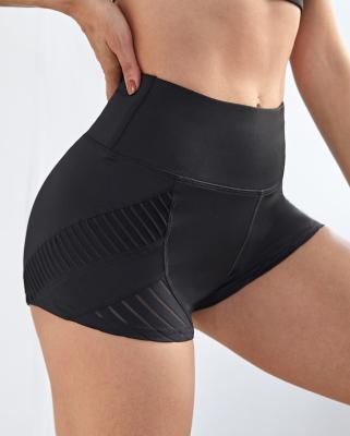 China Antibacterial Antibacterial High Waist Yoga Shorts For Women With 2 Side Control Workout Pockets Belly Running Home Shorts for sale