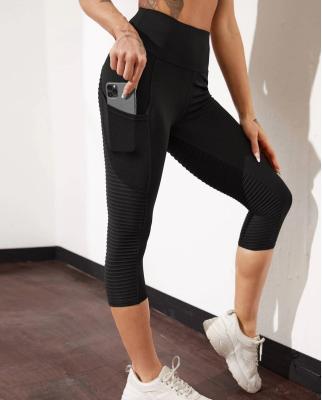 China Fitness Brand Yoga Sports Exercise Pants High Waist Antibacterial Antibacterial Antibacterial Running Elastic Quick Dry Casual Cuffs for sale