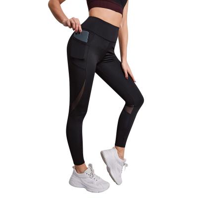 China New Solid Color Antibacterial Chunky Waist Yoga Pants High Logo Apparel Women Pocket Legging 2021 Antibacterial Custom Made For Woman for sale