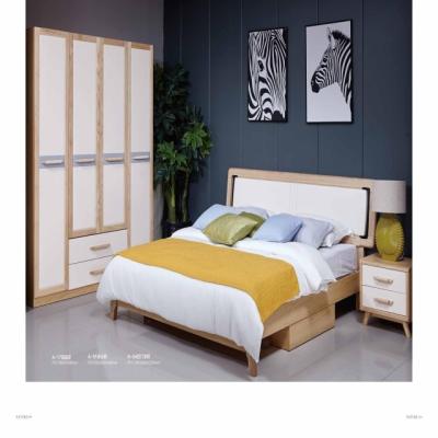 China (Other) Nordic Style Solid Wood Adjustable Medieval Soft Customize Hotel Bedroom Suit for sale