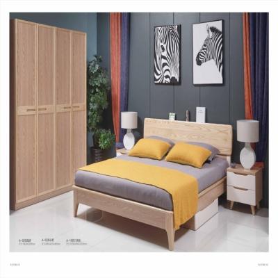 China (Other)Adjustable Modern Home Use Walnut And Yellow Melamine Bedroom Suits With Sliding Complete Wardrobe Sets for sale