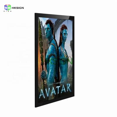 China Adertising Display 24X36 Inch LED Movie Display Advertising Board Wall Mounted Magnetic Acrylic Light Box For Cinema Advertising Billboard for sale