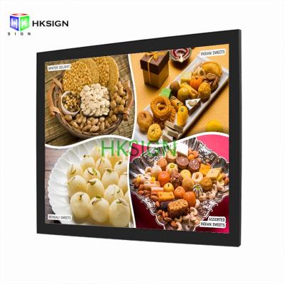 China Backlit Art Fast Food Advertising Display Light Box Sign Led Menu Poster Frame Adertising Display Restaurant Wall for sale