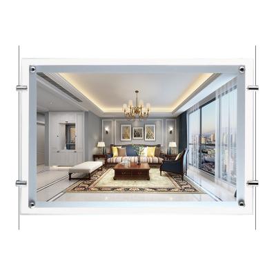 China Adertising Display Systems Hanging Light Box Led Crystal Acrylic Light Box Real Estate Agency Sign for sale