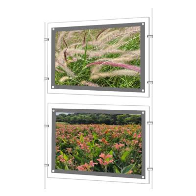 China Adertising Show A3 Landscape Window Hanging Advertising Acrylic Display Signage Box for sale