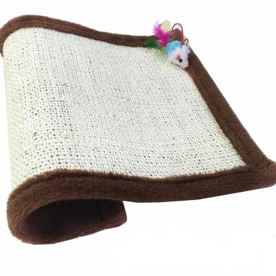 China Stocked Mouse decor eco cat toys round scratcher with track ball for sale