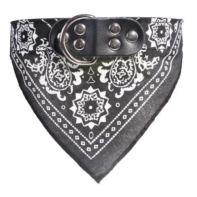 China Stocked dog scarf puppy accessories black luxury pet bandana set for sale