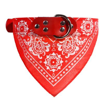 China Stocked valentine pet bandanas plain soft cotton for sale