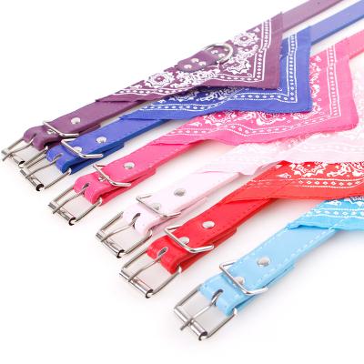 China Stocked pattern pet dog triangle bandana grooming collar for sale