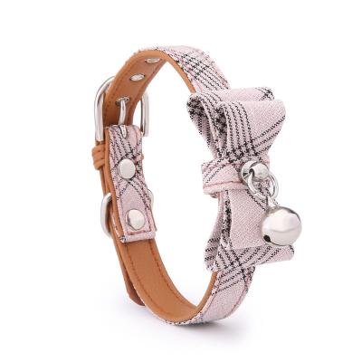 China Personalized Bow decor custom nylon pet dogs collar for sale