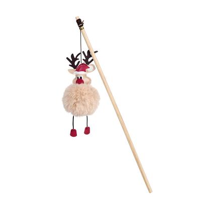 China Stocked cat play toy set on stick for sale