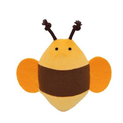 China Stocked cartoon bee animal sex design pet dog cat sound plush toy for sale