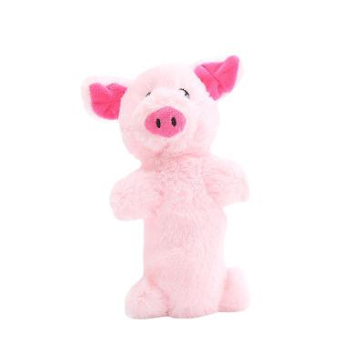 China Stocked plush toys cow pig for dog pet for sale