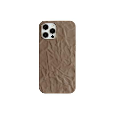 China Anti-fall aluminum foil brown coffee color phone case for iphone 13 promax for sale