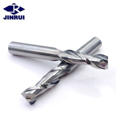 China JR Automotive Carbide End Mill Tool 2 Flutes End Mill Helix 45 Degree For Aluminum for sale