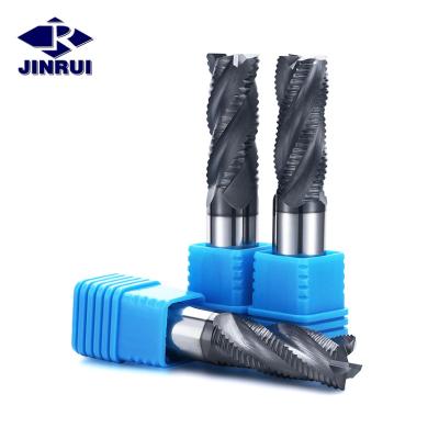 China Aluminum/Plastic/MDF/Wood/Acrylic Rough Flat End JR152 Carbide Coated End Mill For Steel for sale