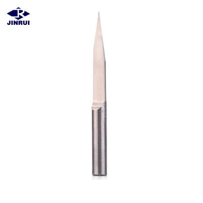 China JR Automotive Engraving Cnc Bit Tungsten Knife Carbide Steel Flat Bottom V Shape Groove Marking End Mill for sale