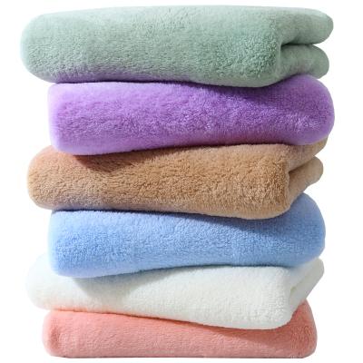 China 2021 Viable New Factory Wholesale Coral Velvet Bathroom Towel Thickened Non Absorbent Water Towel Adult Quick Dry Face Towel for sale