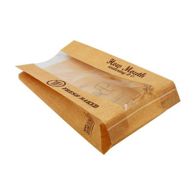 China Bio-degradable Custom Biodegradable Print Pe Film Oil Proof Hot dog Hamburger Sandwich Pretzel Packaging Unique Paper Bags with Window for sale