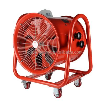 China Red Color Anxial Ventilation Fan High Speed ​​Electric Portable /hand Thrust Exhaust Fan With Wheel for sale