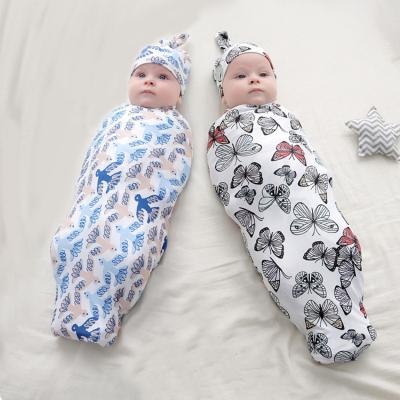 China Sustainable 0-9 Months Falls Sustainable Headbands For Baby Infant Wrap And Hat Three Piece Set For Newborn Yarn Blanket for sale