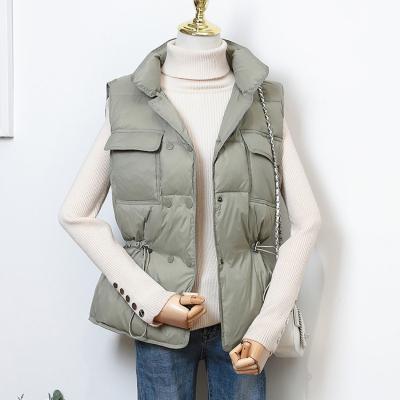 China Women Winter Breathable Cotton Padded Stripper Sleeveless Invest Parkas Warm Jacket for sale