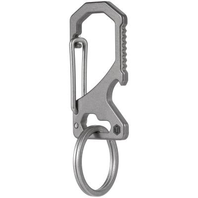 China Metal Small Carabiner KeyUnity KM05 Titanium Key Chain Clip, 2 Inch Beer Bottle Opener Key Holder Multitool Heavy Duty With Screw Bit for sale