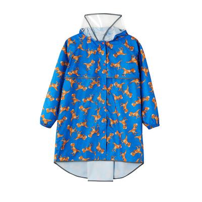 China Custom Digital Printed Hooded Raincoat Reusable Raincoat Singlet Raincoat Kids Reusable Zipper Up Rain Children Jacket for sale