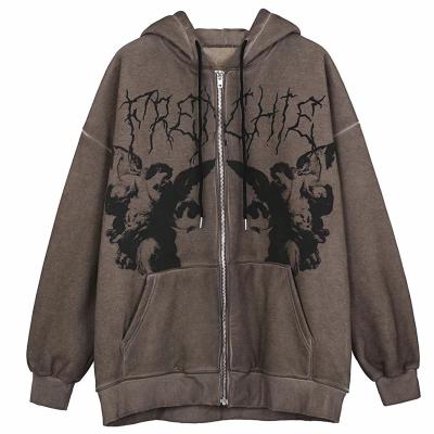 China Anti-wrinkle new hot style customized loose sweater casual zipper hoodie for European and American men and women for sale