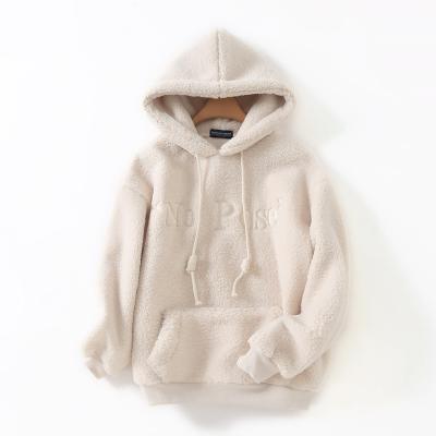 China Hot Selling Custom Made Men Anti-wrinkle New Soft And Comfortable High Quality Polyester Sherpa Thick Warm Pullover Hoodie for sale