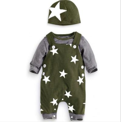 China Polyester / Cotton Baby Kid Boys Long Sleeves Clothes Star Set Design for sale