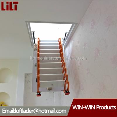 China Indoor Household Aluminum Folding Staircase, Thickened Attic Ladders for sale