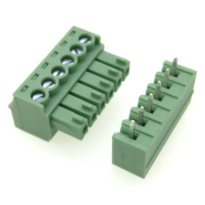 China Plug In Cable 6 Terminal Blocks Position 5.08mm Pitch Wire-to-Panel Connector for sale