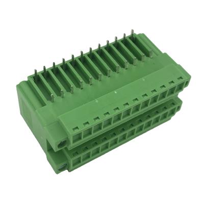 China Screw Mounted PCB 3.81mm Double Pitch Array Plug-In PCB With Side Screws Flange Terminal Blocks for sale