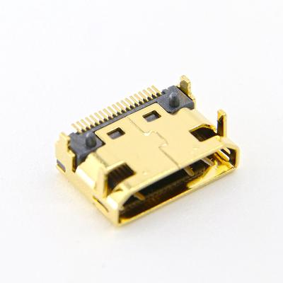 China HDMI 2.1 MINI Receptacle Connector HD C Connector Female 19 Pin SMT Video Multimedia Interface for sale