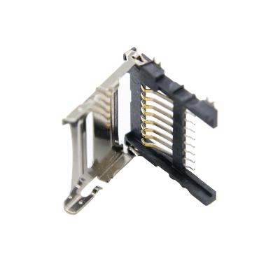 China Micro SD Card Connector Hinged Type TF Card Socket 8P H=1.8mm SD Memory Card Connector Micro SD Card Cover Connector for sale